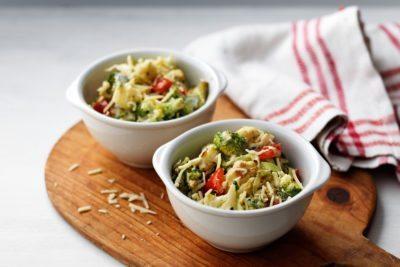 Broccoli and cauliflower in cheese