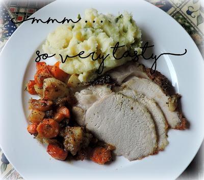 Roast Pork with Carrots, Turnips & Apples