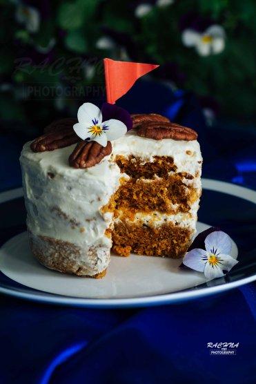 Eggless Carrot cake in microwave | Eggless carrot cake for two