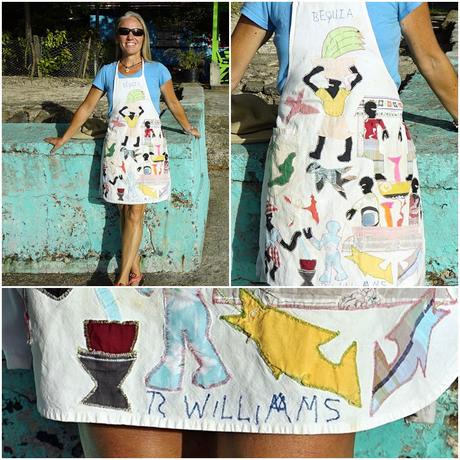 R Williams appliqued apron