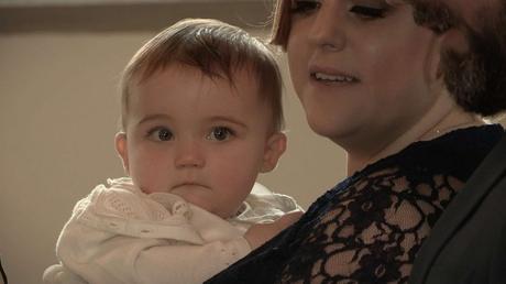 baby girl ready to get baptised at church in Rhyl for her own highlights video