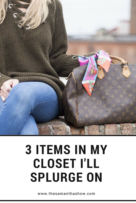 3 items in my closet I'll splurge on 