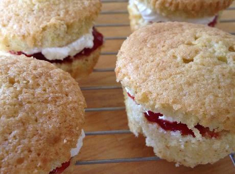 Mini Victoria Sponge Cakes with Strawberry Jam