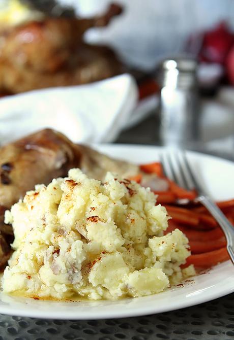 Smashed Potatoes with Boursin Garlic and Fine Herbs Cheese