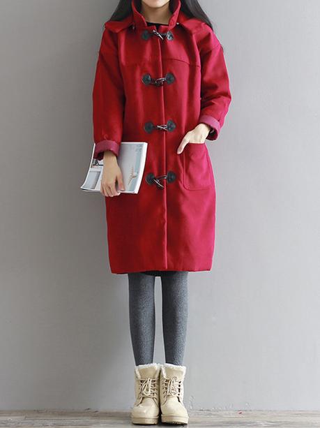 Women red coat