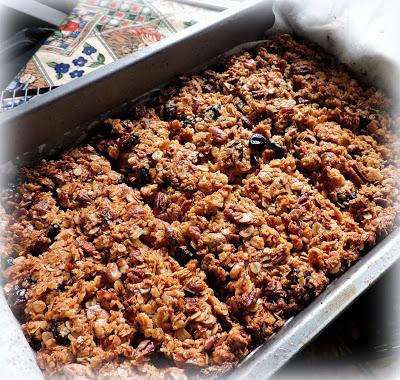 Cranberry, Pecan & White Chocolate Flapjacks