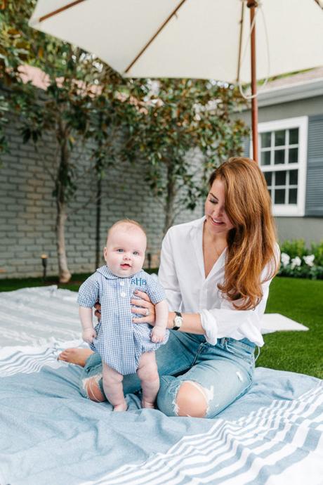 Amy Havins poses with baby Ralph.