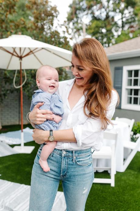 Amy Havins poses with baby Ralph.