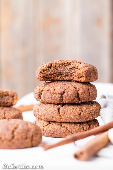 These Soft Gingerbread Cookies will be a holiday staple! They're incredibly chewy with tons of flavor from the molasses and warm spices. These gluten-free, paleo, and vegan cookies are sure to be a hit.