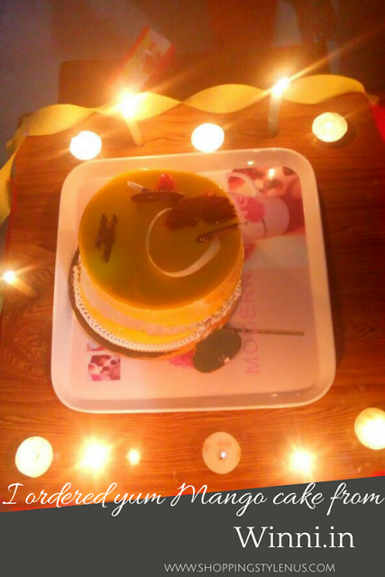 What I did this weekend? Ordered Mango cake from Winni.in and left behind Ferns n Petals.