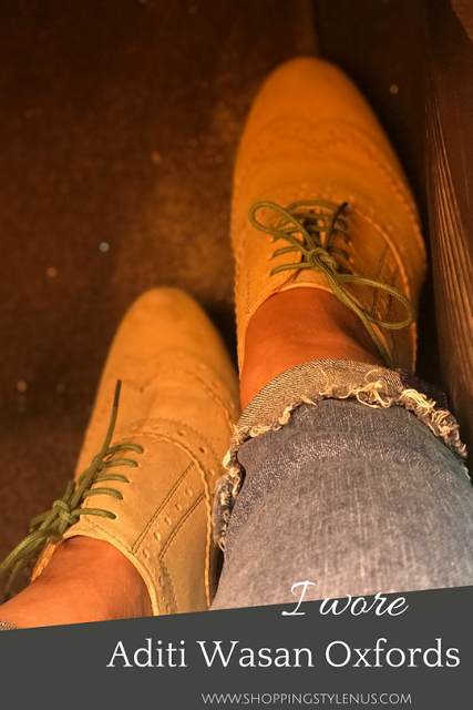 What I DId This Weekend? I wore Aditi Wasan Suede Oxfords