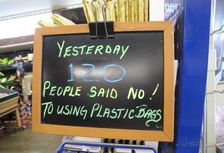 say no to plastic bags