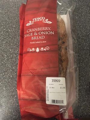 Today's Review: Tesco Cranberry, Sage & Onion Bread