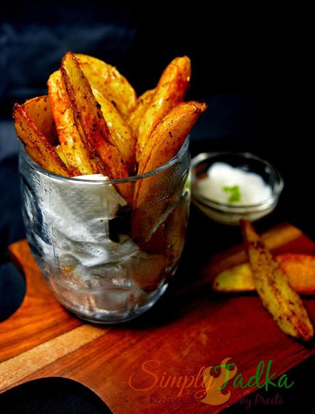 Baked Spicy Potato Wedges | Vegan Recipe
