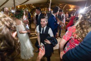 Villa farm wedding photography guests dancing