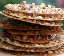 Saint Catherine and Pecan Lace Cookies