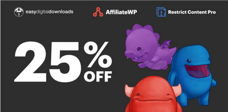 (2017) Black Friday Deal For EDD, AffiliateWP & Restrict Content Pro: 25% OFF