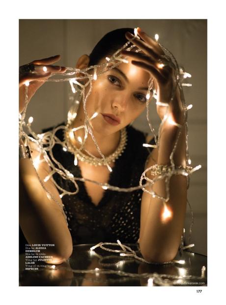 Light Me Up with Anisia Khurmatulina by Benjamin Kanarek for ELLE