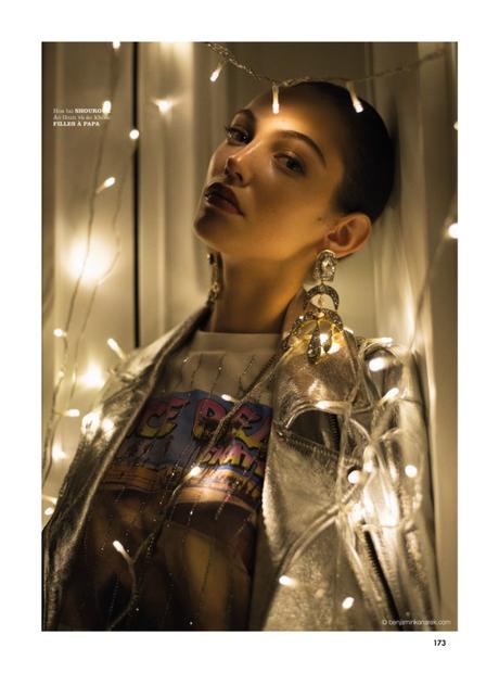 Light Me Up with Anisia Khurmatulina by Benjamin Kanarek for ELLE