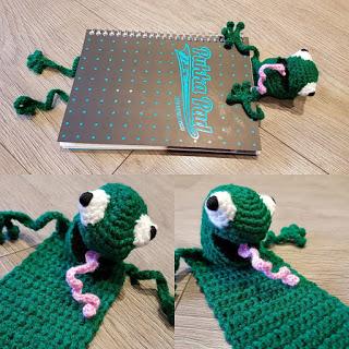 Mr Froggy the squished bookmark!