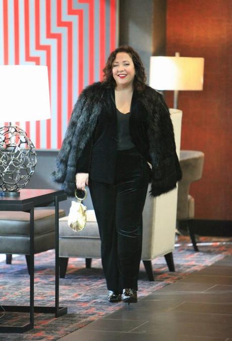 What I Wore: Velvet Pantsuit