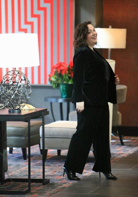 What I Wore: Velvet Pantsuit