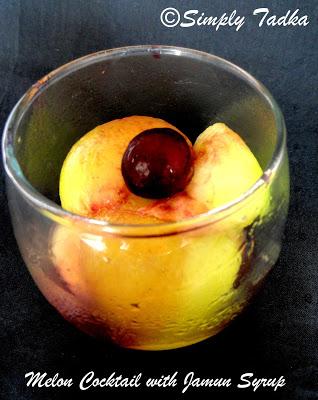 Melon Cocktail with Jamun Syrup