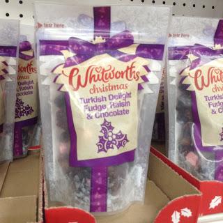 whitworths christmas turkish delight fudge raisins