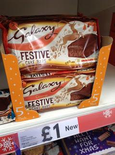 galaxy chocolate orange festive cake bars