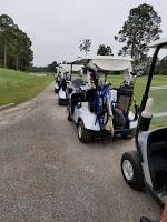 golf carts lined up