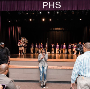 Tamar Braxton Surprise Students At  A Birmingham High School