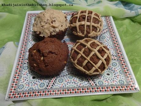 MUFFINS AU CHOCOLAT ET AU BEURRE D'ARACHIDE / CHOCOLATE PEANUT BUTTER MUFFINS /MUFFINS DE CHOCOLATE Y MANTEQUILLA DE MANÍ /مافن الشوكولاطة و زبدة الفول السوداني