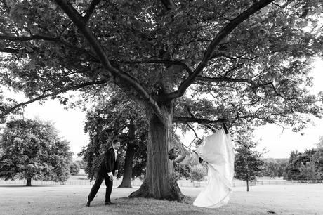 York Wedding photographers bride on swing