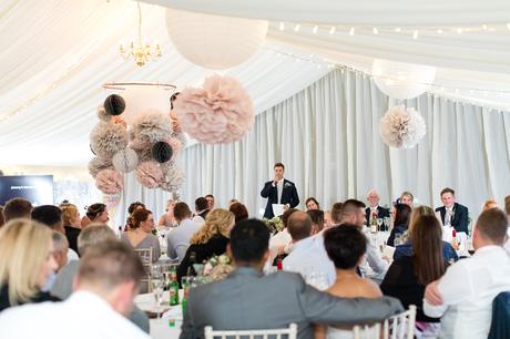 York Wedding photographers groom giving speech