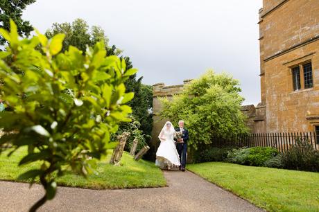 York Wedding Photographers bride walks to chapel