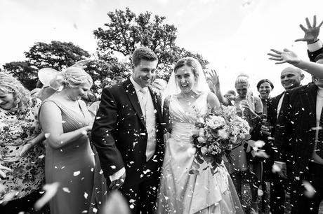 York Wedding photographers confetti shot