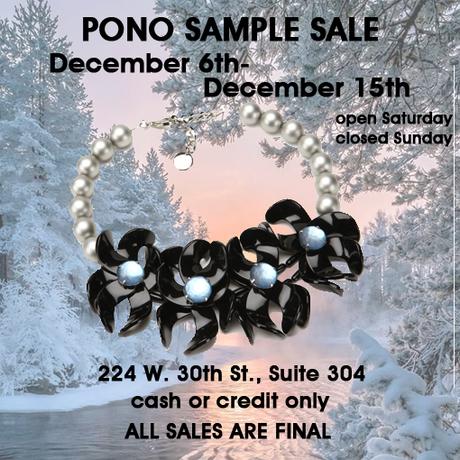 SHOPPING NYC: PONO by Joan Goodman Holiday 2017 Sample Sale