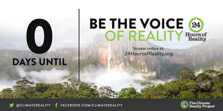 Tonight is the night: #24HoursOfReality starts at 6 PM tweet me you questions #ClimateChange #ClimateReality