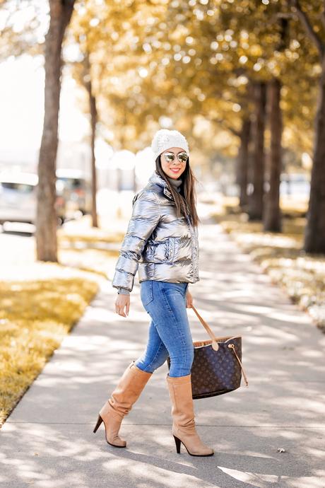 Metallic Puffer Jacket