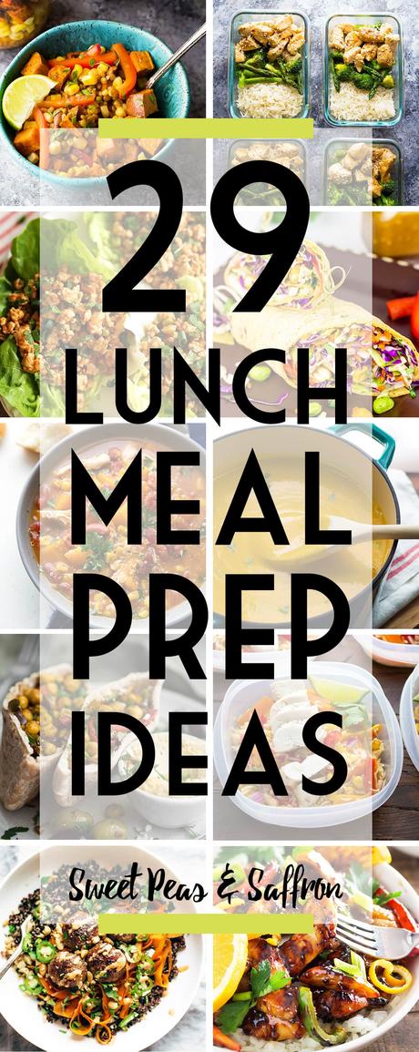 Easy lunch meal prep ideas will keep you from getting bored! Delicious work lunch ideas that you can make ahead and enjoy through the week. #mealprep #mealprepbowls #lunch #makeahead
