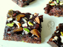 No Bake Brownies with Dry Fruit