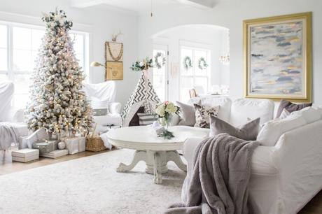I’m Dreaming of a White Christmas Home Tour Part IV- Family Room
