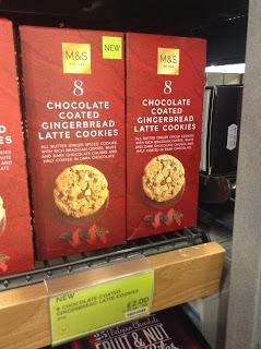 Marks & Spencer Chocolate Coated Gingerbread Latte Cookies