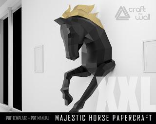 Papercraft Horse, my first Paper model template!