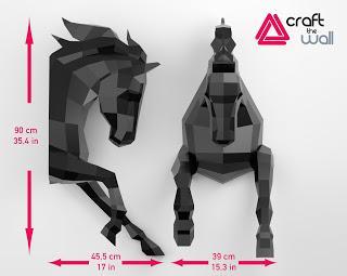 Papercraft Horse, my first Paper model template!