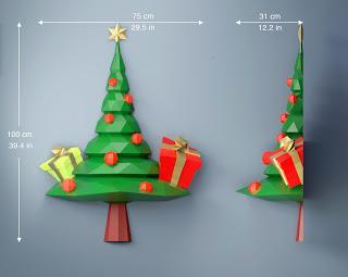 DIY Christmas Tree Papercraft PDF Template