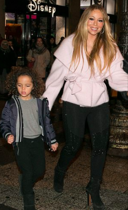 Mariah Carey Shopping In Paris With BF Bryan Tanaka & Son Moroccan