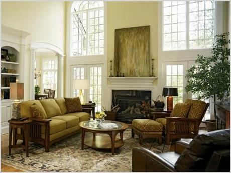 elegante diseno de muebles tradicionales para el living room