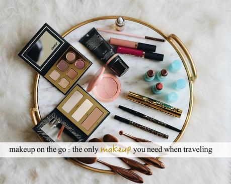 makeup on the go, makeup you need when traveling, tarte makeup, easy makeup tips, maekup, beauty blogger, myriad musings 