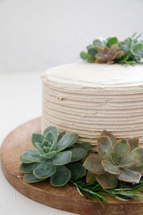 Vanilla Butter Cake with Chai Spiced Frosting
